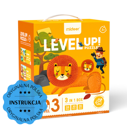 LEVEL UP! 03 - Zwierzęta w ich środowisku puzzle 3w1