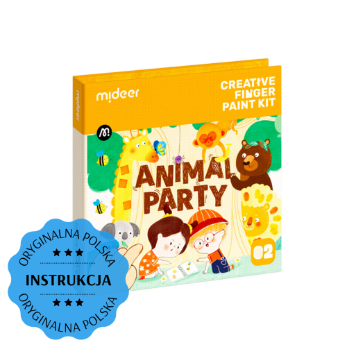 Imprezowe zwierzaki książka artystyczna do malowania palcami