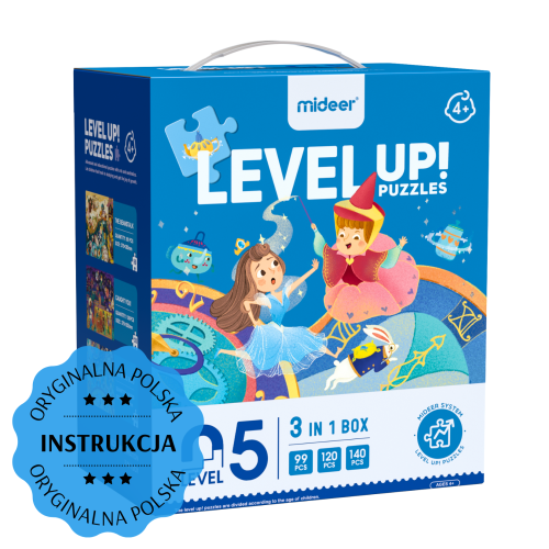 LEVEL UP! 05 - Bajkowy świat puzzle 3w1