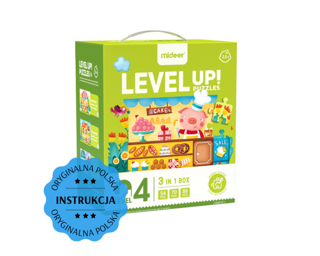 LEVEL UP! 04 - Bajkowe domki puzzle 3w1 wersja 2022