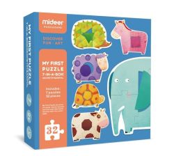 Moje pierwsze puzzle - Geometryczne kształty i zwierzęta-puzzle 32 szt.