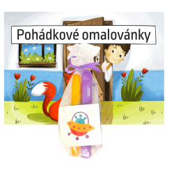 Zestaw prezentowy - marker, pisak do wosku, tatuaż i kolorowanka - 4 szt.